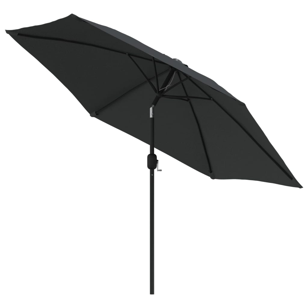 vidaXL Garden Parasol | Anthracite | Polyester and Steel | Large | Collapsible