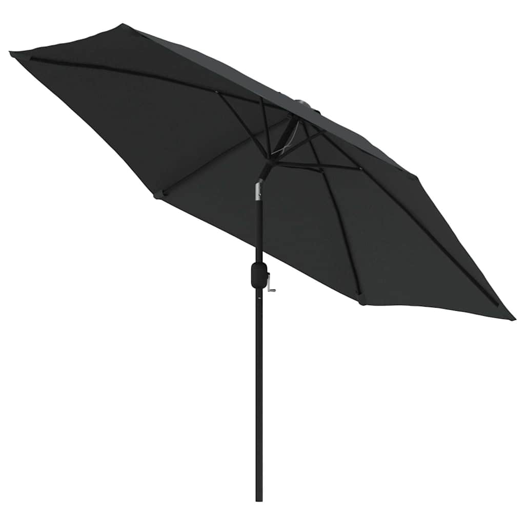 vidaXL Outdoor Parasol with LED Lights and Steel Pole 300cm Anthracite