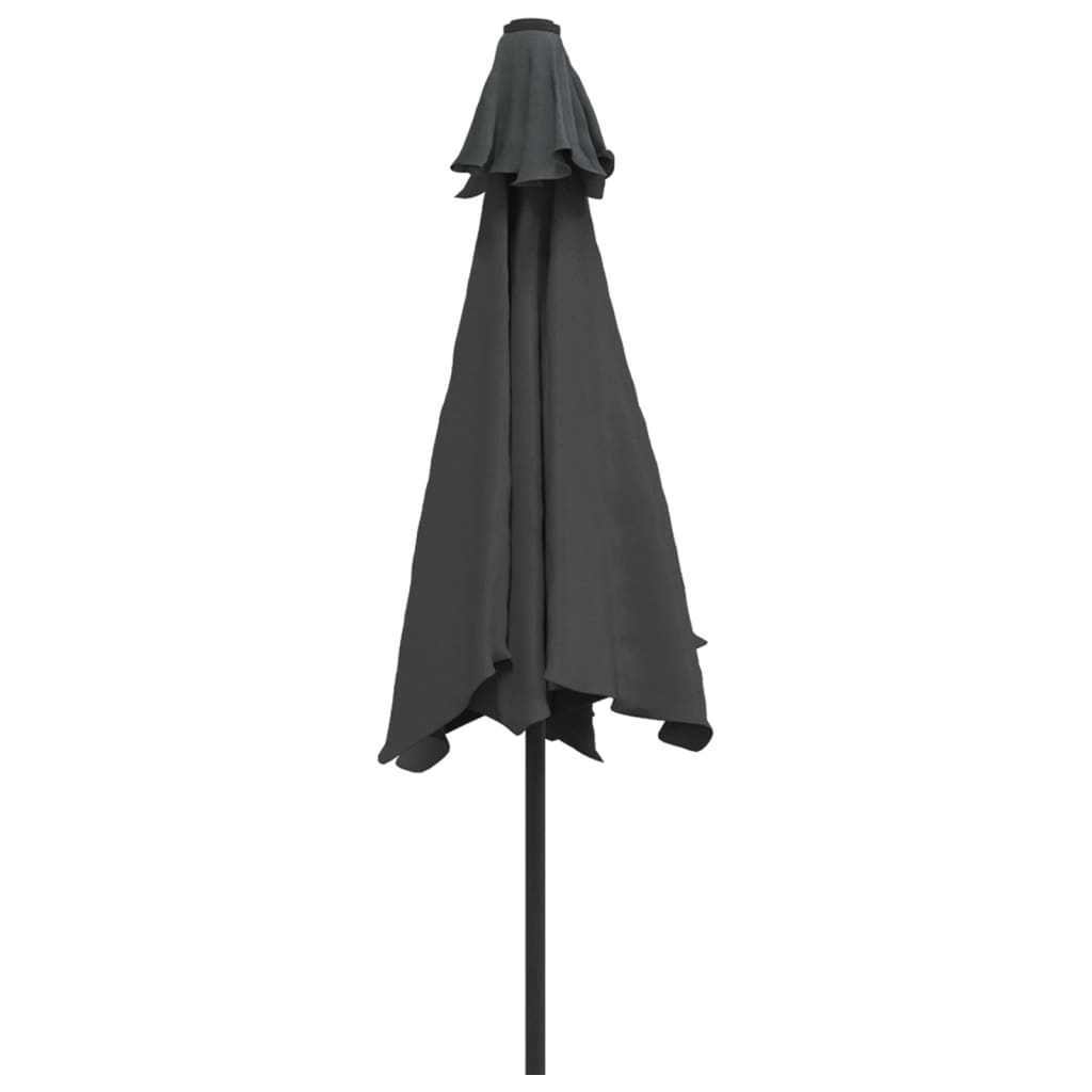 vidaXL Garden Parasol | Anthracite | Polyester and Steel | Large | Collapsible