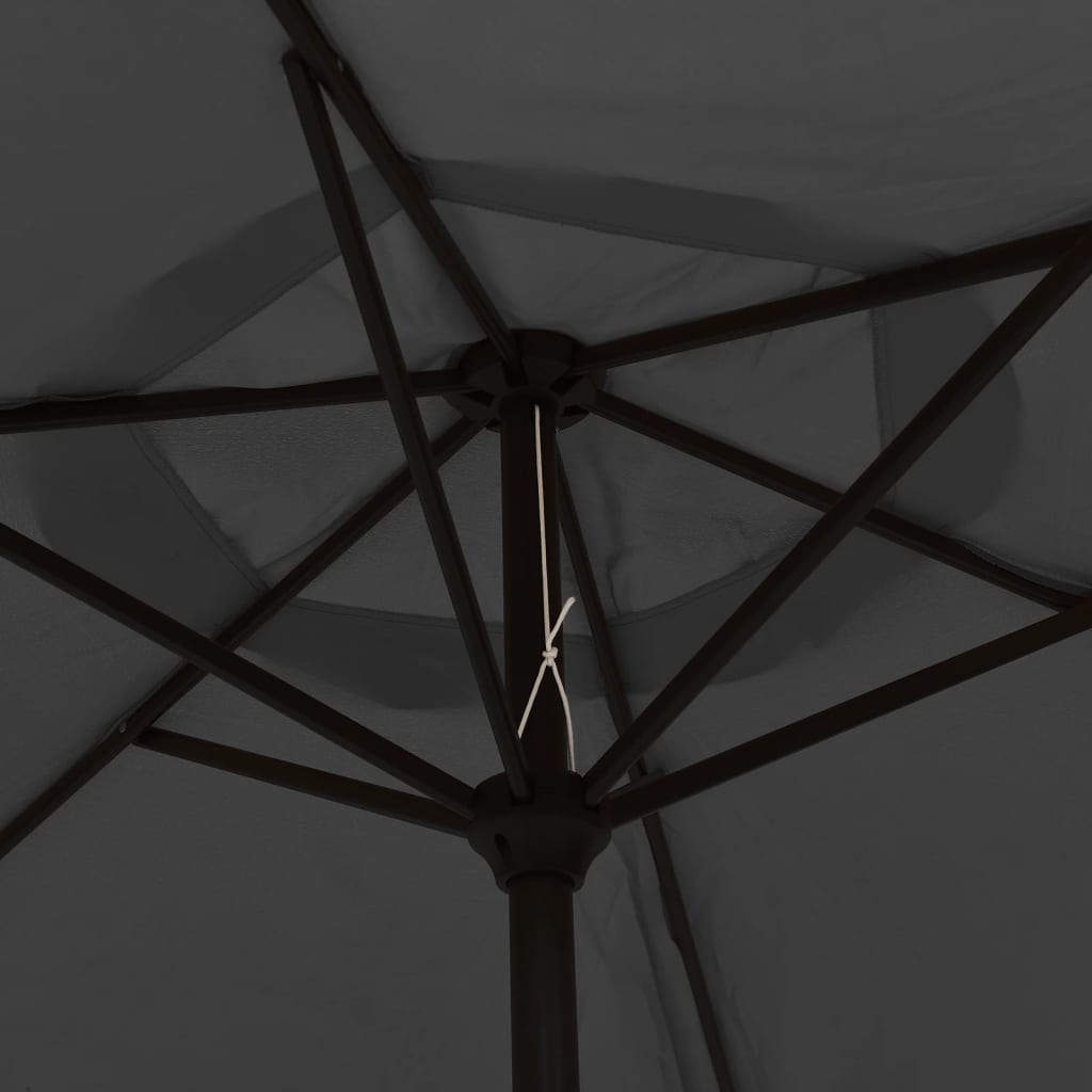 vidaXL Garden Parasol | Anthracite | Polyester and Steel | Large | Collapsible