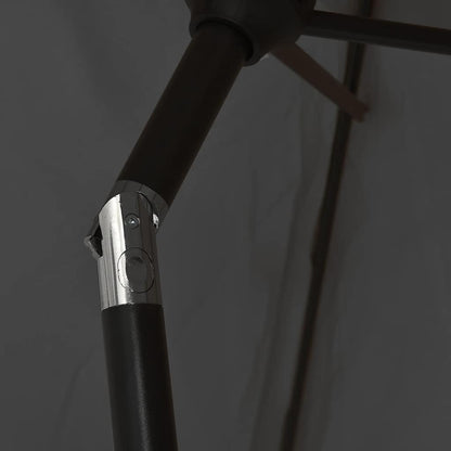 vidaXL Outdoor Parasol with LED Lights and Steel Pole 300cm Anthracite