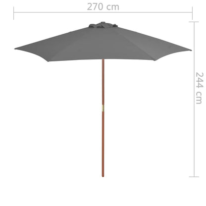 vidaXL Garden Parasol | Anthracite