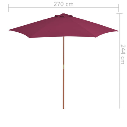 vidaXL Garden Parasol | Bordeaux red