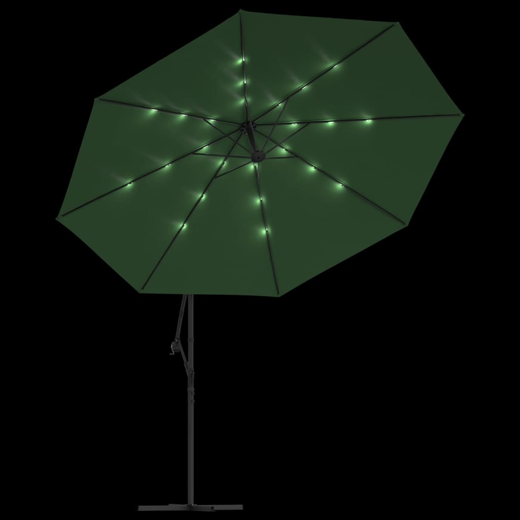 vidaXL Cantilever Garden Parasol | Green | Polyester and Steel | Large