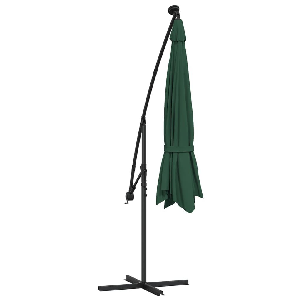 vidaXL Cantilever Garden Parasol | Green | Polyester and Steel | Large