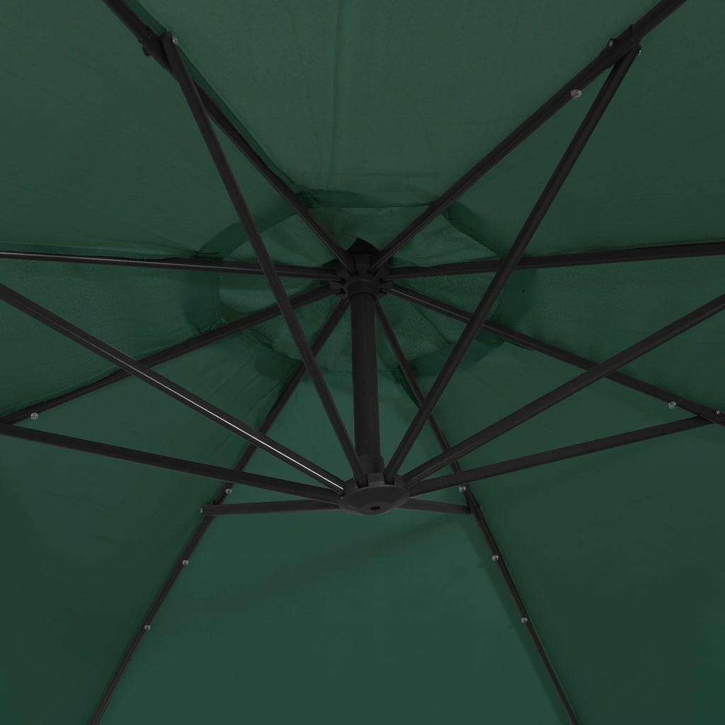 vidaXL Cantilever Garden Parasol | Green | Polyester and Steel | Large