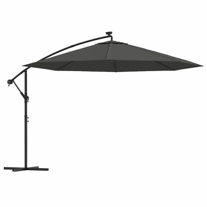 vidaXL Cantilever Garden Parasol with LED Lights and Metal Pole 350 cm