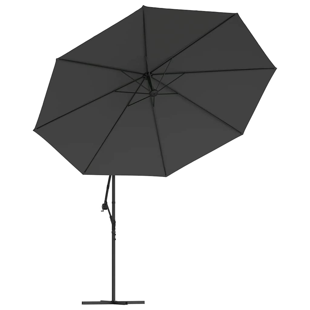 vidaXL Cantilever Garden Parasol with LED Lights and Metal Pole 350 cm