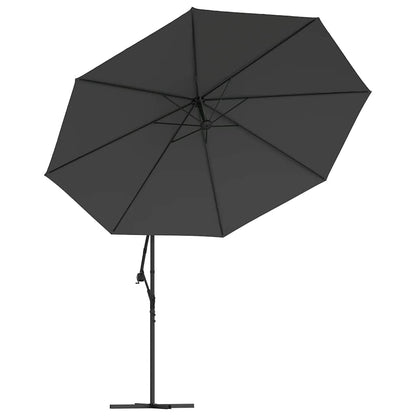 vidaXL Cantilever Garden Parasol with LED Lights and Metal Pole 350 cm