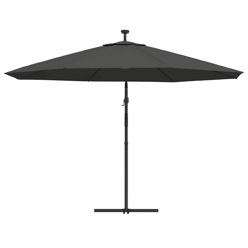 vidaXL Cantilever Garden Parasol with LED Lights and Metal Pole 350 cm