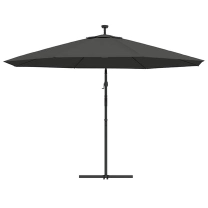 vidaXL Cantilever Garden Parasol with LED Lights and Metal Pole 350 cm