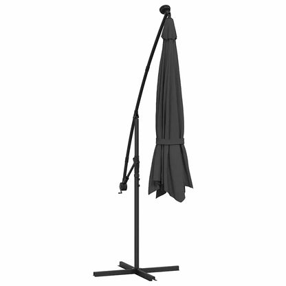 vidaXL Cantilever Garden Parasol with LED Lights and Metal Pole 350 cm