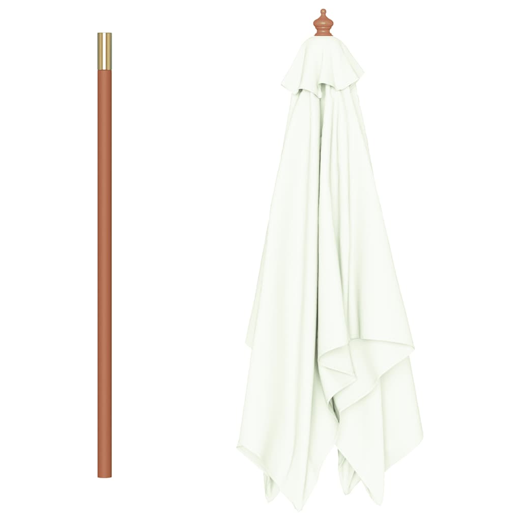vidaXL Garden Parasol | Sand | Laminated bamboo and hardwood, Polyester