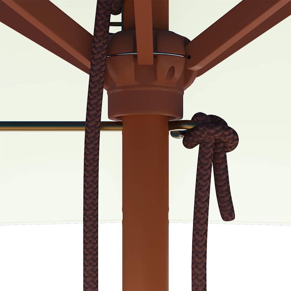 vidaXL Garden Parasol | Sand | Laminated bamboo and hardwood, Polyester