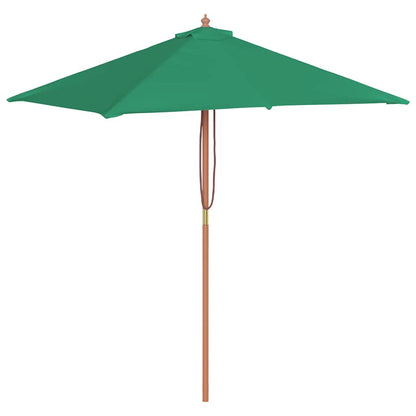 vidaXL Garden Parasol | Green | Fabric, Laminated bamboo, Hardwood | 150x200 cm