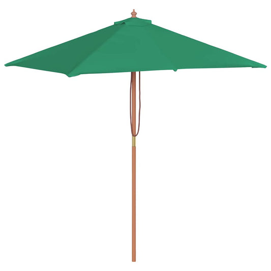 vidaXL Garden Parasol | Green | Fabric, Laminated bamboo, Hardwood | 150x200 cm