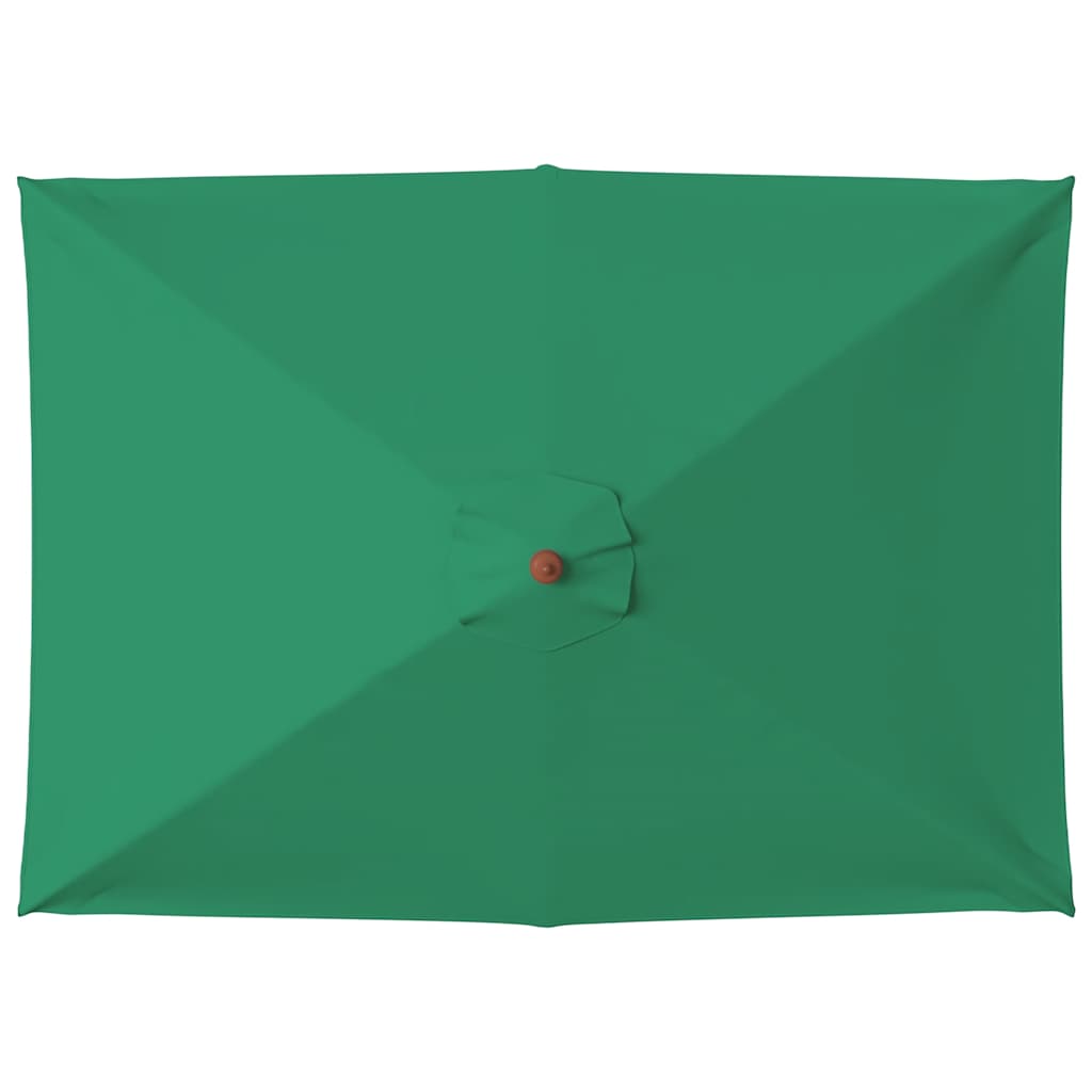 vidaXL Garden Parasol | Green | Fabric, Laminated bamboo, Hardwood | 150x200 cm