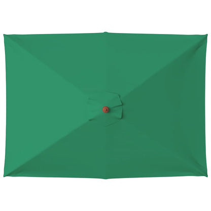 vidaXL Garden Parasol | Green | Fabric, Laminated bamboo, Hardwood | 150x200 cm