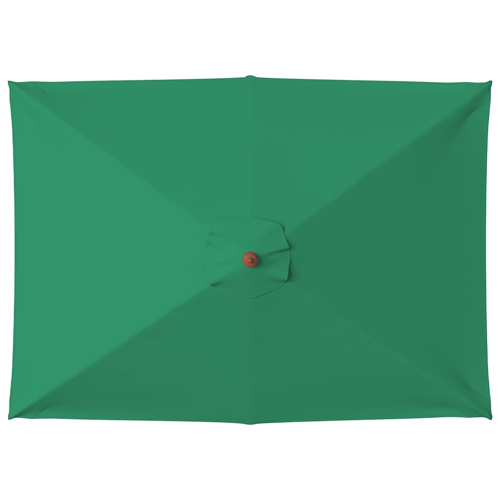 vidaXL Garden Parasol | Green | Fabric, Laminated bamboo, Hardwood | 150x200 cm