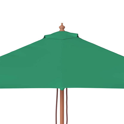 vidaXL Garden Parasol | Green | Fabric, Laminated bamboo, Hardwood | 150x200 cm