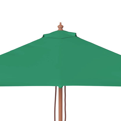 vidaXL Garden Parasol | Green | Fabric, Laminated bamboo, Hardwood | 150x200 cm