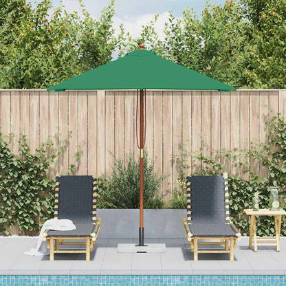 vidaXL Garden Parasol | Green | Fabric, Laminated bamboo, Hardwood | 150x200 cm