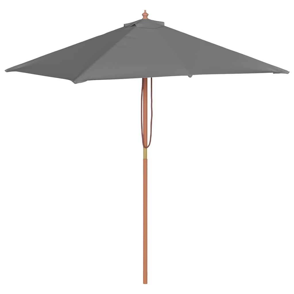 vidaXL Garden Parasol | Anthracite | Polyester, Laminated bamboo, Hardwood