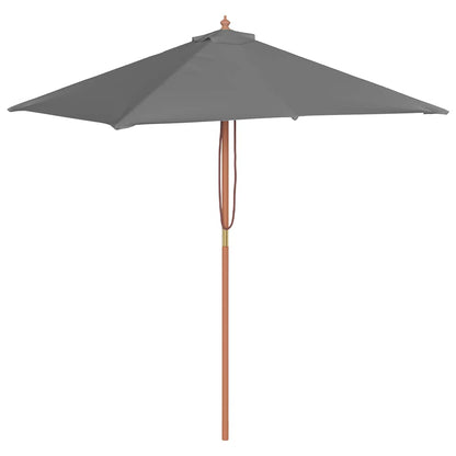 44535 vidaXL Outdoor Parasol with Wooden Pole 150x200 cm Anthracite