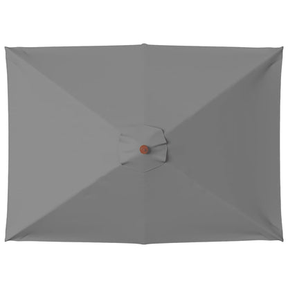 44535 vidaXL Outdoor Parasol with Wooden Pole 150x200 cm Anthracite