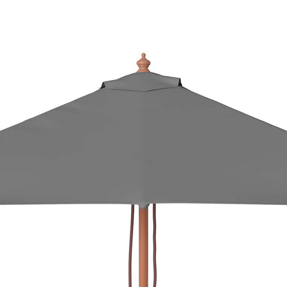 vidaXL Garden Parasol | Anthracite | Polyester, Laminated bamboo, Hardwood