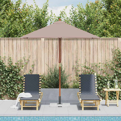 vidaXL Garden Parasol | Taupe | Laminated bamboo and hardwood, fabric