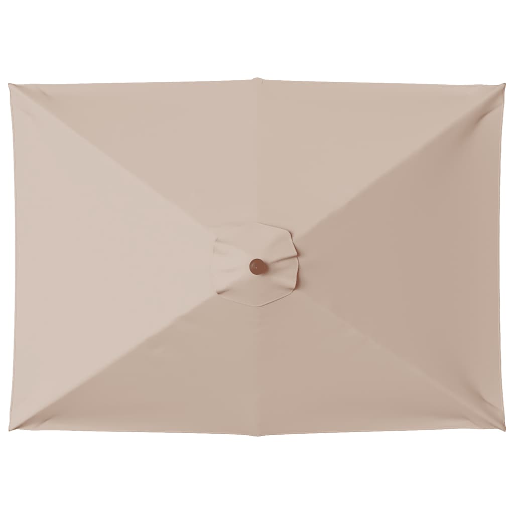 vidaXL Garden Parasol | Taupe | Laminated bamboo and hardwood, fabric