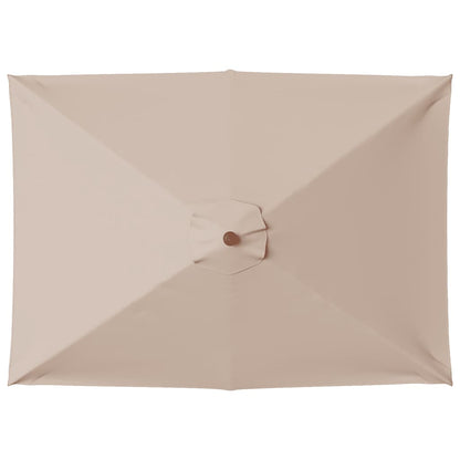 vidaXL Garden Parasol | Taupe | Laminated bamboo and hardwood, fabric