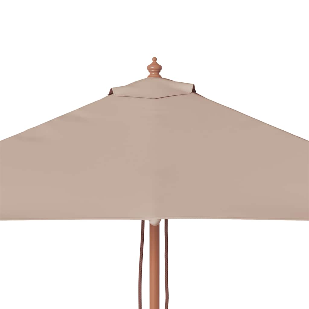 vidaXL Garden Parasol | Taupe | Laminated bamboo and hardwood, fabric