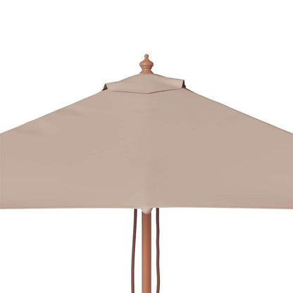 vidaXL Garden Parasol | Taupe | Laminated bamboo and hardwood, fabric