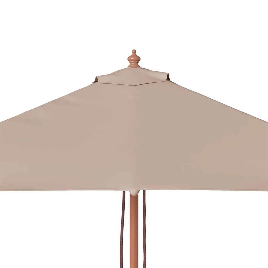 44536 vidaXL Outdoor Parasol with Wooden Pole 150x200 cm Taupe