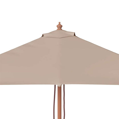 44536 vidaXL Outdoor Parasol with Wooden Pole 150x200 cm Taupe