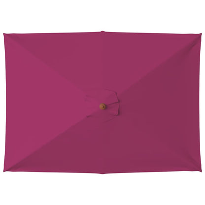 44537 vidaXL Outdoor Parasol with Wooden Pole 150x200 cm Bordeaux Red