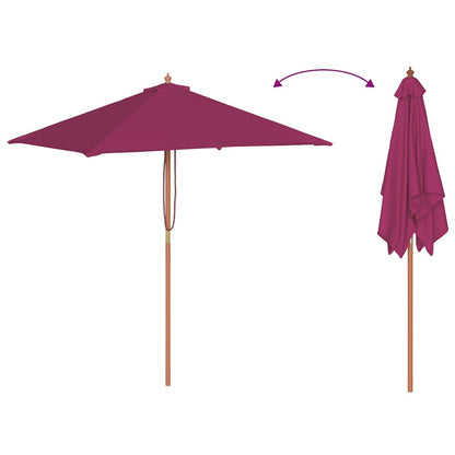 vidaXL Garden Parasol | Bordeaux Red