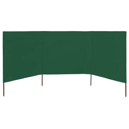 vidaXL 3-panel Wind Screen Fabric 400x120 cm Green