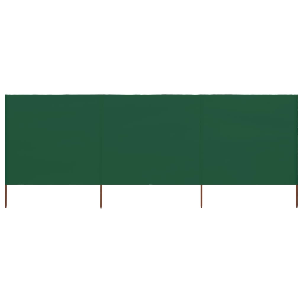 vidaXL 3-panel Wind Screen Fabric 400x120 cm Green