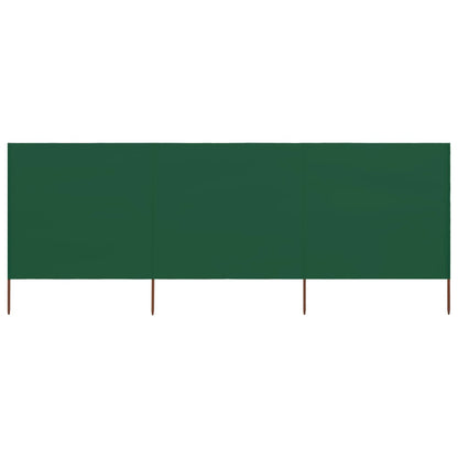 vidaXL 3-panel Wind Screen Fabric 400x120 cm Green