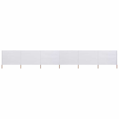 vidaXL 6-panel Wind Screen Fabric 800x80 cm White