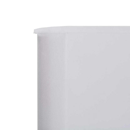 44543 vidaXL 6-panel Wind Screen Fabric 800x80 cm White