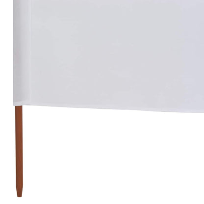 44543 vidaXL 6-panel Wind Screen Fabric 800x80 cm White