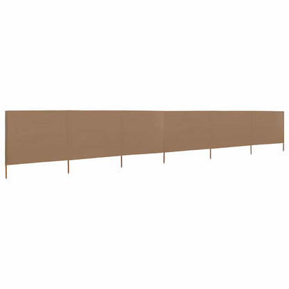 44546 vidaXL 6-panel Wind Screen Fabric 800x80 cm Taupe