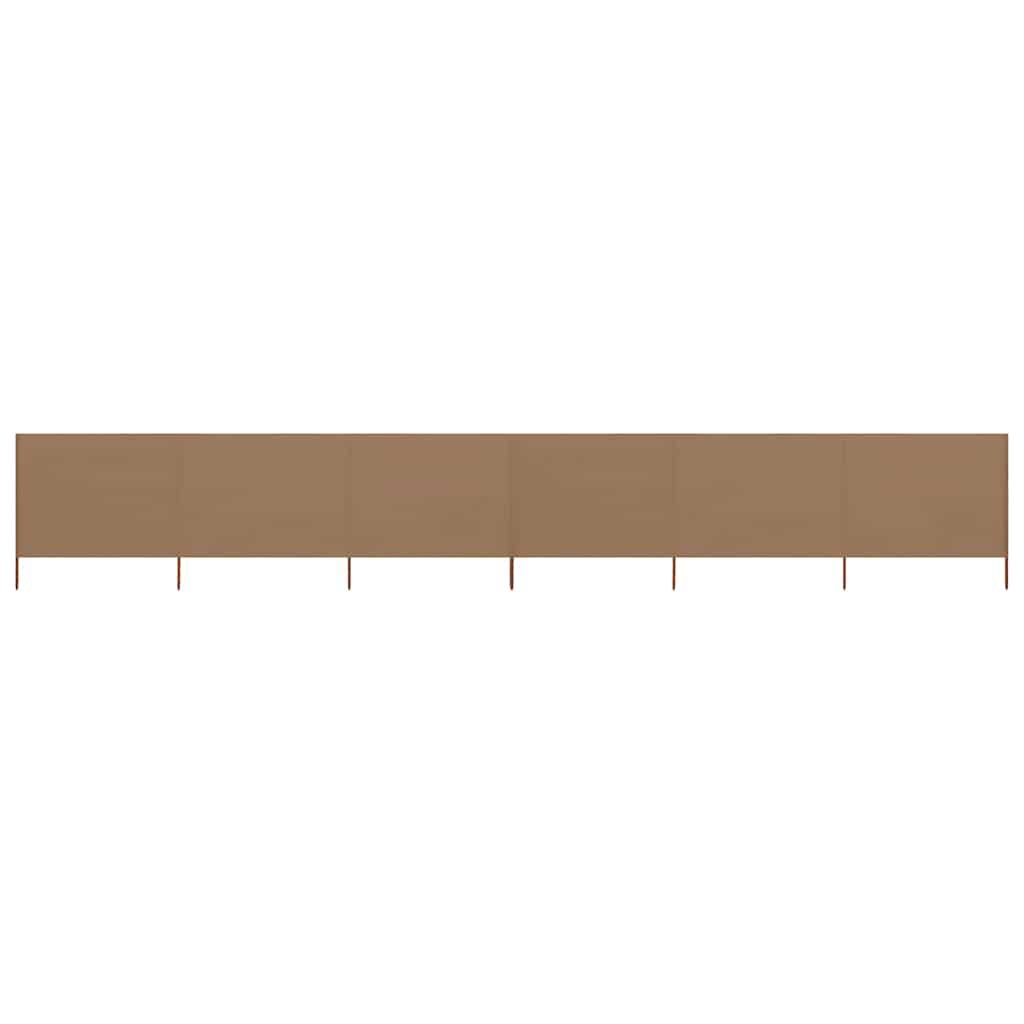 vidaXL 6-panel Wind Screen Fabric 800x80 cm Taupe