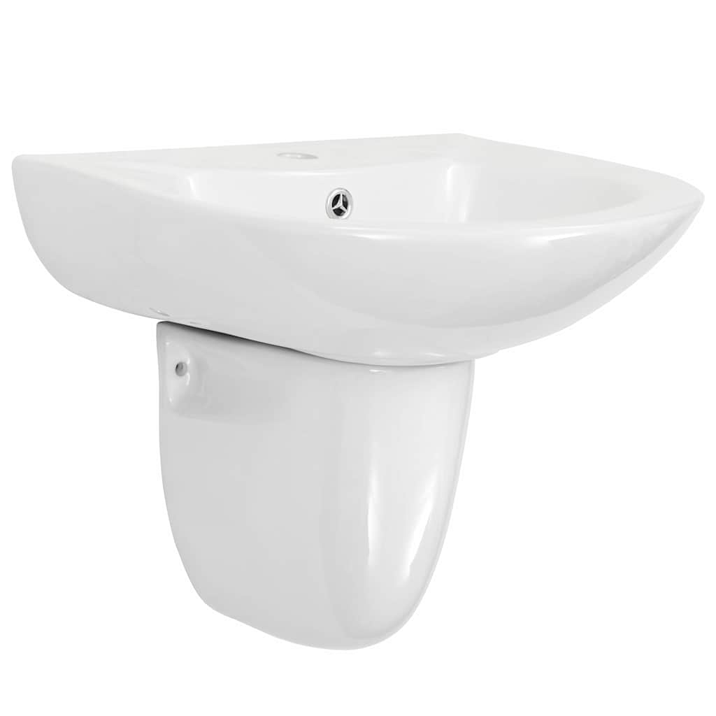 vidaXL Basin White 52 x 45 x 49 cm Glazed Ceramic