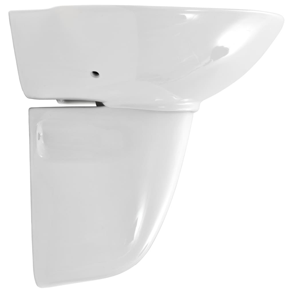 vidaXL Wall-mounted Basin Ceramic White 690x520x210 mm