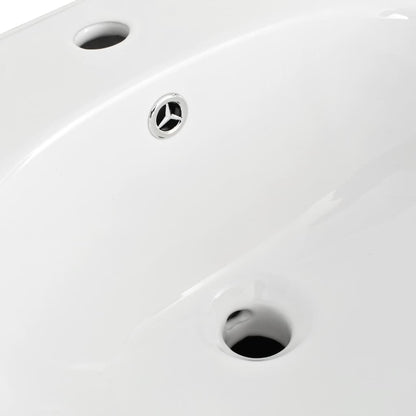 vidaXL Wall-mounted Basin Ceramic White 690x520x210 mm